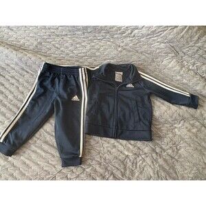 Adidas basic 3 stripes tricot tracksuit 12 months Navy blue